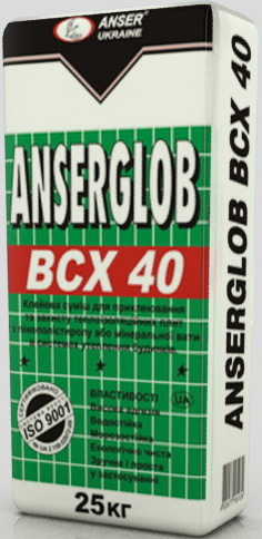 Клей армирующий для теплоизоляции Anserglob BCX-40 купить в харькове
